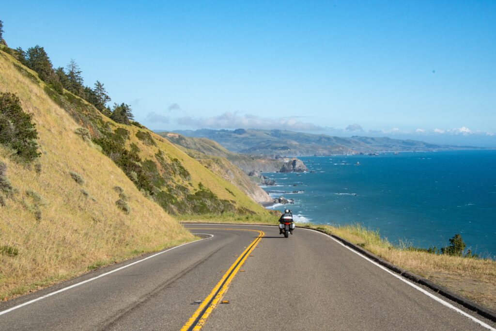 Motorcycle on Pacific Coast Highway (PCH)